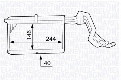 MAGNETI MARELLI 350218353000 -  Теплообменник, отопление салона